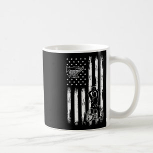 Wheelchair Sketll Player Usa Flag Women Men Coffee Mug