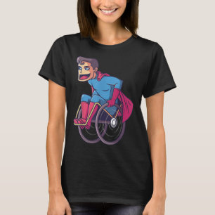 Wheelchair Superhero I Amputee Handicap Disability T-Shirt