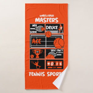 Wheelchair Tennis Players Bath Towel