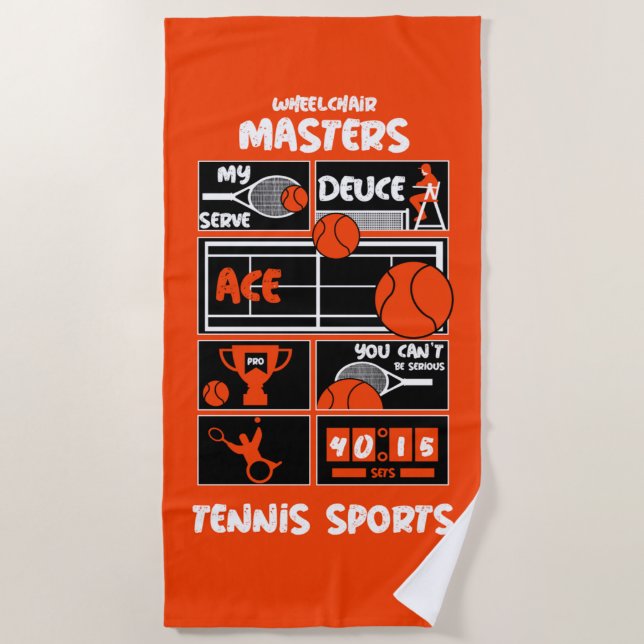 Wheelchair Tennis Players  Bath Towel (Front)