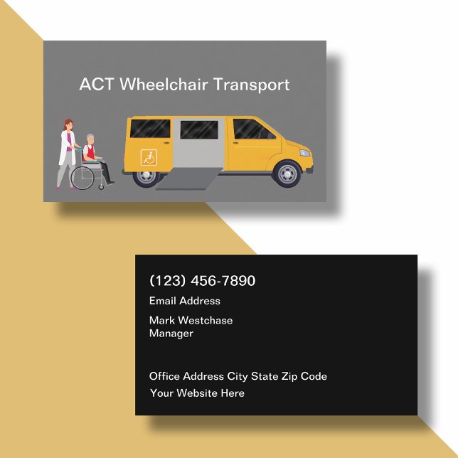 Wheelchair Transport Double Side Business Cards (Creator Uploaded)
