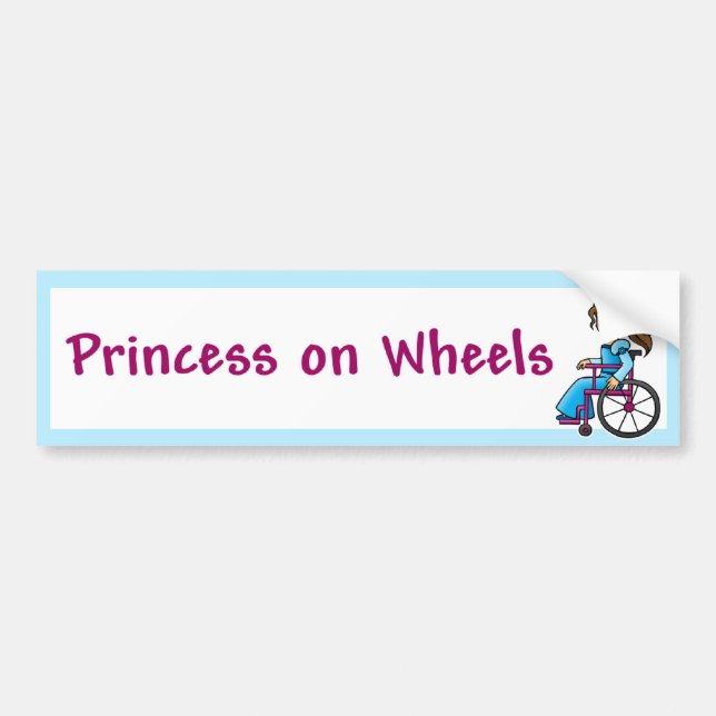 WheelchairPrincessBumper Bumper Sticker (Front)