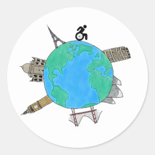 "Wheelchairs Go Places" Coloured Sticker