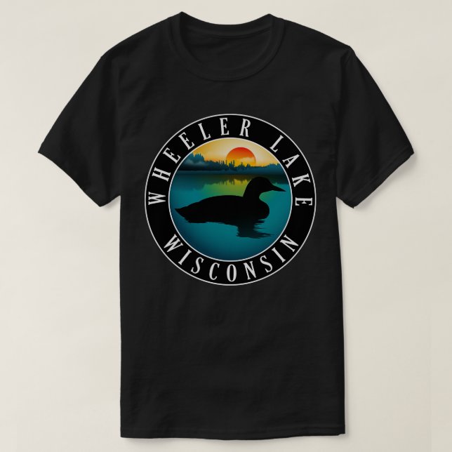 Wheeler Lake Wisconsin Loon T-Shirt (Design Front)