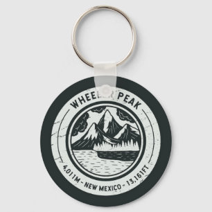 Wheeler Peak New Mexico Hiking Skiing Travel Key Ring