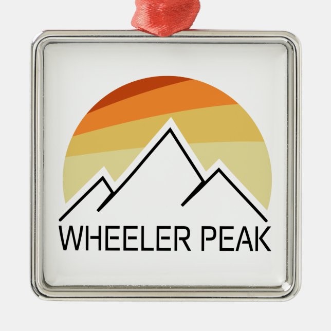 Wheeler Peak Retro Metal Ornament (Front)