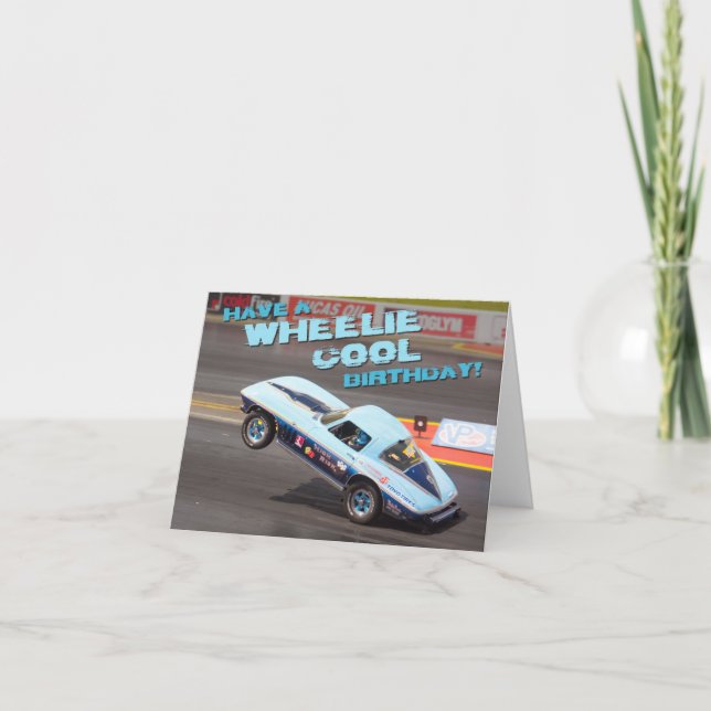 Wheelie cool birthday card (Front)