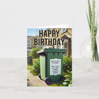 Wheelie Funny Birthday - Prosecco Bin Edition Card