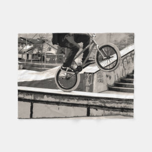 Wheelie Master - BMX Biker Fleece Blanket