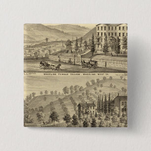 Wheeling Female College, Wheeling 15 Cm Square Badge