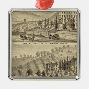 Wheeling Female College, Wheeling Metal Ornament
