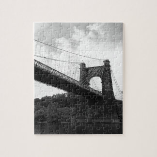Wheeling Suspension Bridge B&W 2 Jigsaw Puzzle