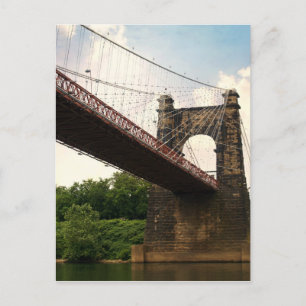 Wheeling Suspension Bridge Postcard