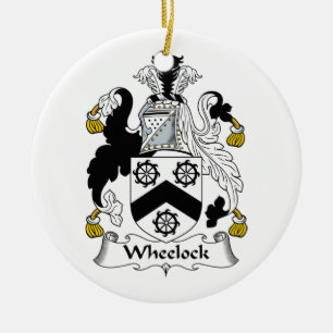 Wheelock Family Crest Ceramic Ornament