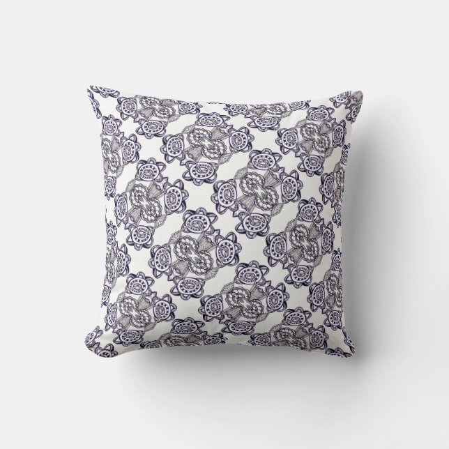 Wheels Black and White - Throw Pillow (Front)