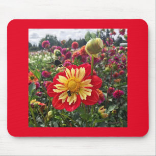 Wheels Dahlia Mouse Pad