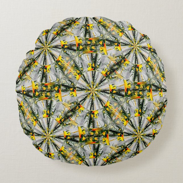 Wheels of Daffodils...... Round Cushion (Front)