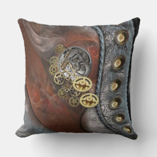Wheels of Time on Leather Cushion