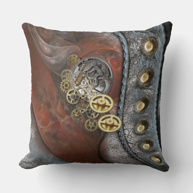 Wheels of Time on Leather Cushion (Front)