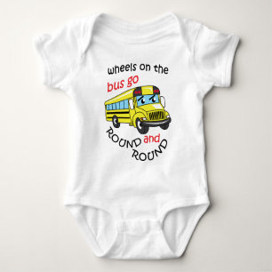 Wheels On the Bus Baby Bodysuit
