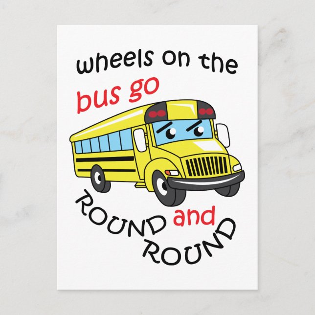 Wheels On the Bus Postcard (Front)