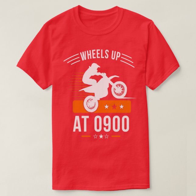 Wheels up at 0900 KTM Orange  T-Shirt (Design Front)