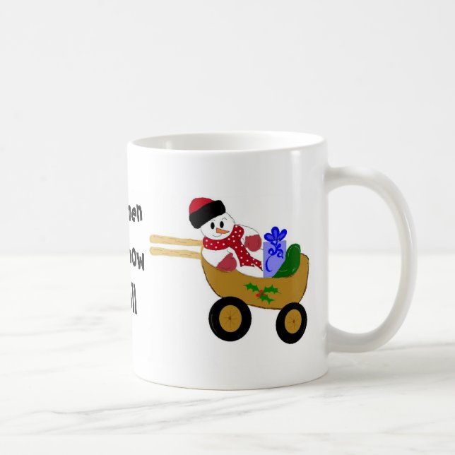 Wheely Snowman Coffee Mug (Right)