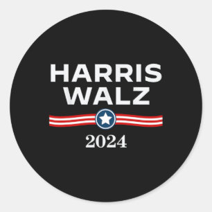 Wheimer 2024 Election Kamala Harris Tim W Waltz Classic Round Sticker