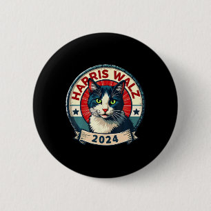 Wheimer 2024 Funny Cat Election Kamala Harris Tim 6 Cm Round Badge