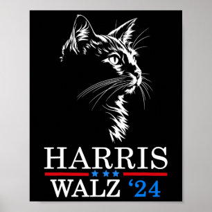 Wheimer 2024 Funny Cat Election Kamala Harris Tim  Poster
