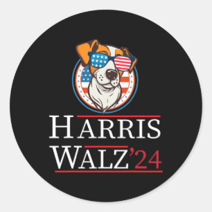 Wheimer 2024 Funny Dog Election Kamala Harris Tim Classic Round Sticker