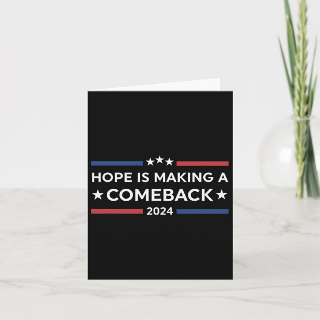 Wheimer 2024 Hope Is Making A Comeback  Card (Front)