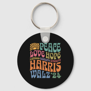 Wheimer 2024 Peace Love Hope Kindness Equality Div Key Ring