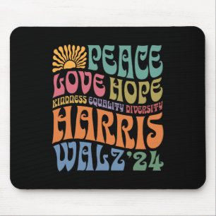 Wheimer 2024 Peace Love Hope Kindness Equality Div Mouse Pad