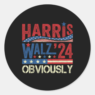 Wheimer Obviously! Harris Waltz 2024 Election 1 Classic Round Sticker