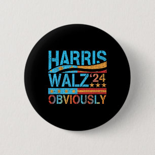 Wheimer Obviously! Harris Waltz 2024 Election 6 Cm Round Badge