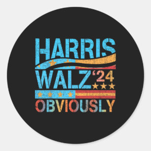 Wheimer Obviously! Harris Waltz 2024 Election Classic Round Sticker