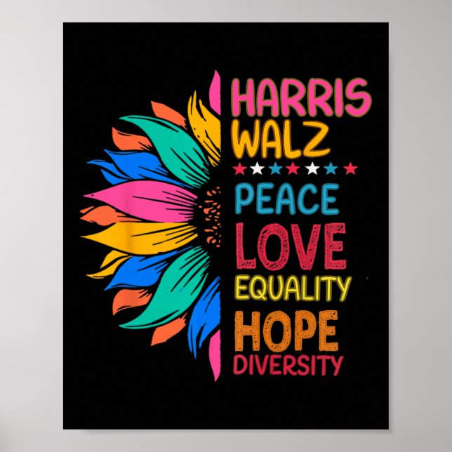 Wheimer Peace Love Equality Hope Diversity  Poster (Front)