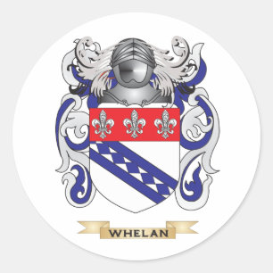 Whelan Family Crest (Coat of Arms) Classic Round Sticker