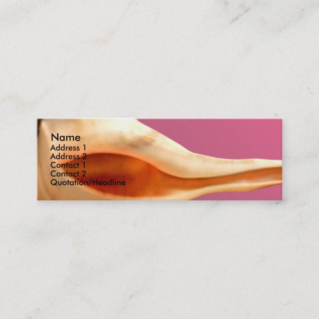 Whelk Left Turn Mini Business Card (Front)