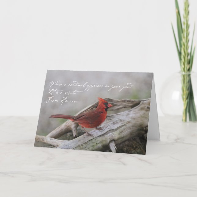 When a Cardinal appears in your yard… Card (Front)