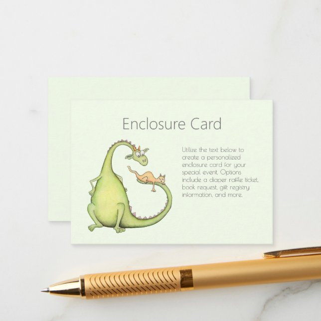 When a Dragon Finds a Cat on Its Tail  Enclosure Card (Front/Back In Situ)