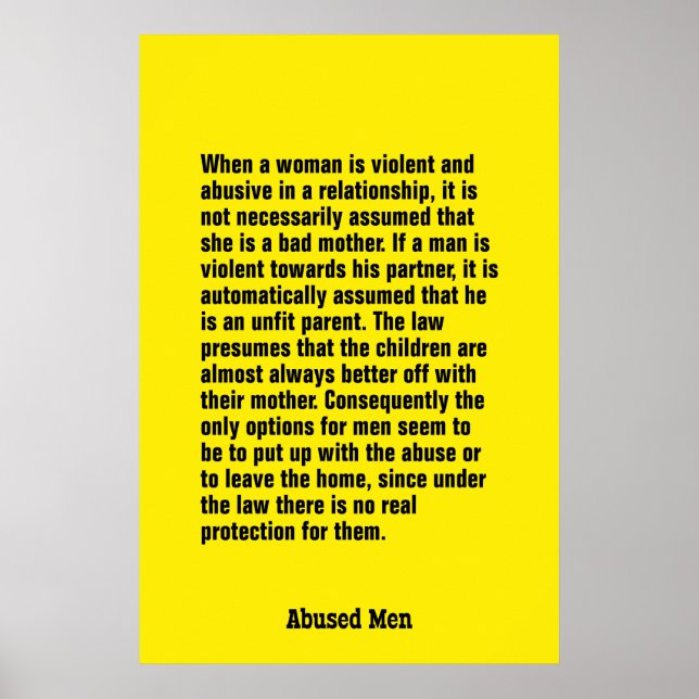 When A Woman Is Violent And Abusive … Poster (Front)
