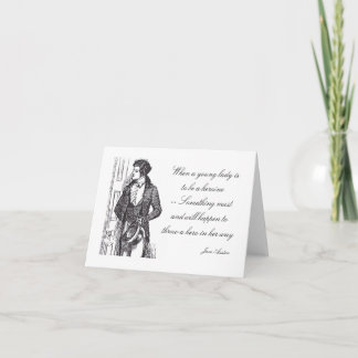 When a Young Lady is to be a Heroine Greeting Card