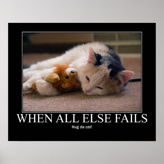 When All Else Fails - Hug Da Cat Artwork Poster (Front)