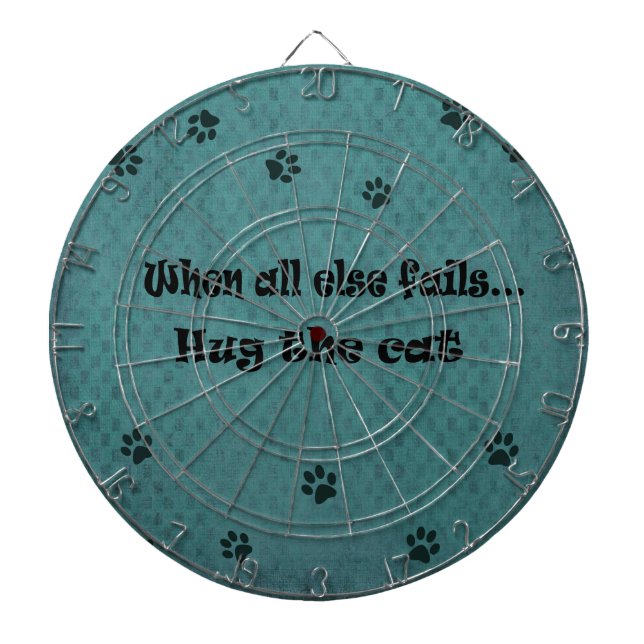 When all else fails...Hug the Cat Dartboard (Front)