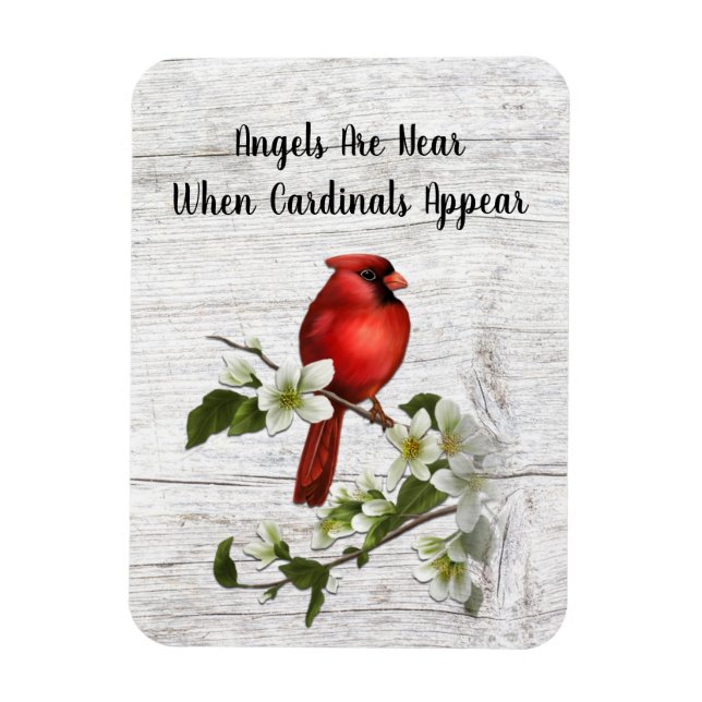 When Angels are Near, Cardinals Appear Magnet (Vertical)