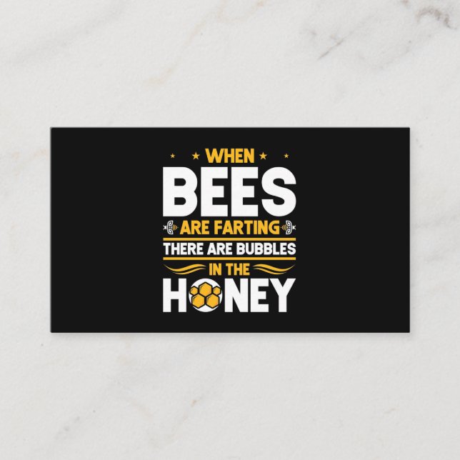 When Bees Are Farting Business Card (Front)
