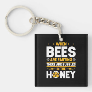 When Bees Are Farting Key Ring