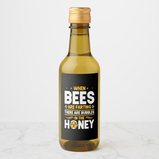 When Bees Are Farting Wine Label (Front)
